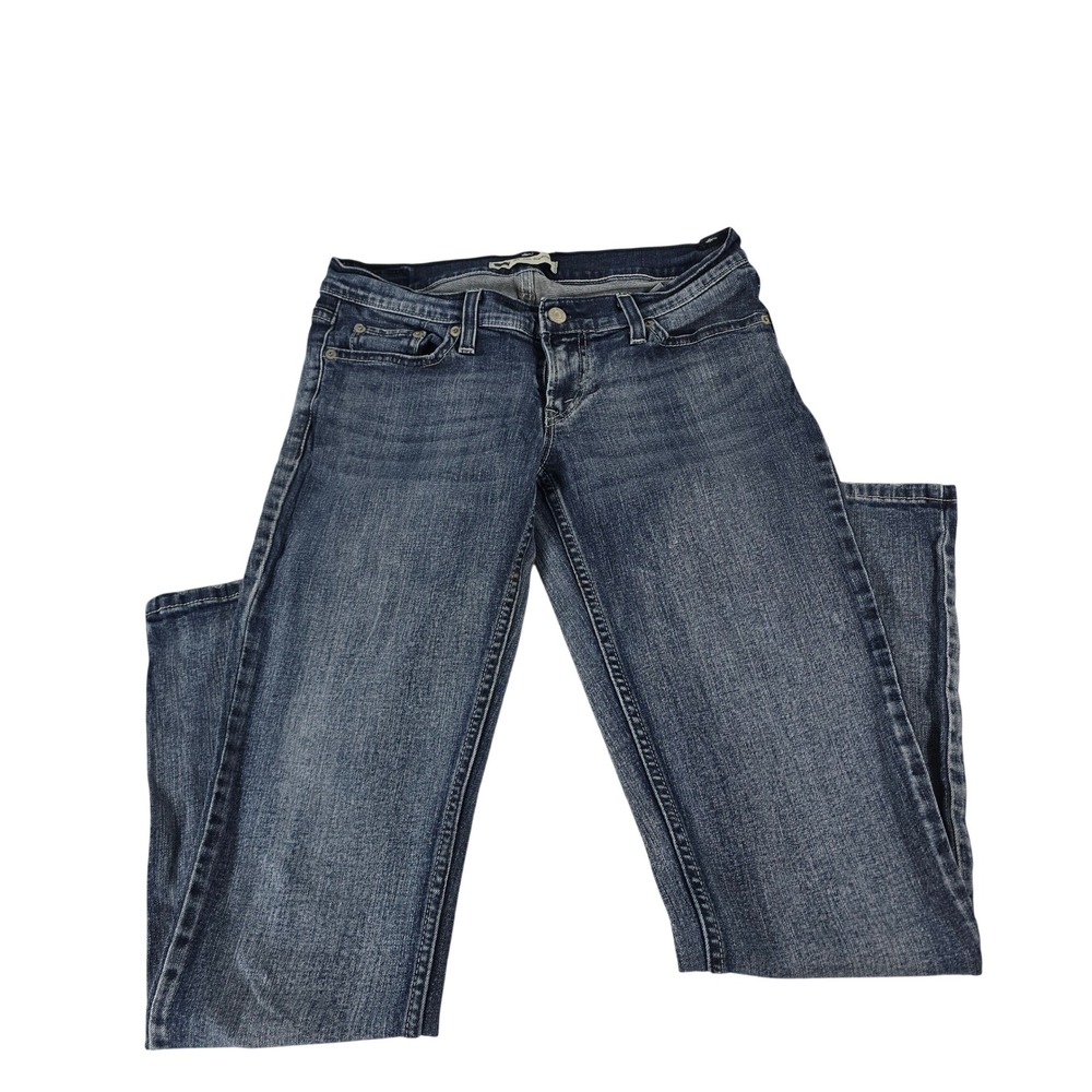 Levis 524 Too Superlow Jeans Womens 9M W29 L32 Medium Wash Slim Straight Leg